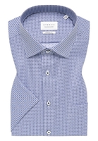 MODERN FIT Hemd in mittelblau bedruckt
