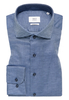 MODERN FIT Hemd in mittelblau strukturiert
