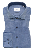 MODERN FIT Hemd in mittelblau strukturiert