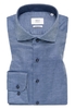 MODERN FIT Hemd in mittelblau strukturiert