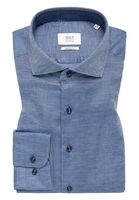 MODERN FIT Hemd in mittelblau strukturiert