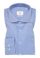 MODERN FIT Hemd in mittelblau strukturiert