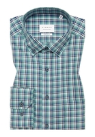 MODERN FIT Hemd in salbeigrün kariert