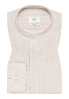 MODERN FIT Hemd in sand gestreift