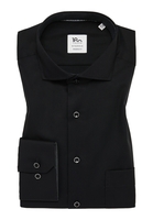 MODERN FIT Hemd in schwarz unifarben