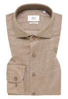 MODERN FIT Hemd in taupe strukturiert