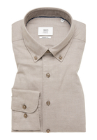 MODERN FIT Hemd in taupe unifarben