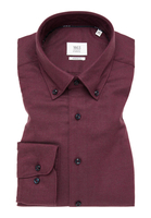 MODERN FIT Hemd in weinrot unifarben