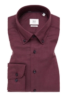 MODERN FIT Hemd in weinrot unifarben
