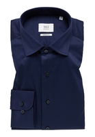MODERN FIT Luxury Shirt in dunkelblau unifarben