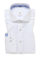 MODERN FIT Luxury Shirt in weiß unifarben