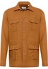 MODERN FIT Overshirt in caramell unifarben