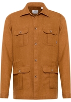 MODERN FIT Overshirt in caramell unifarben