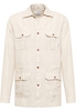 MODERN FIT Overshirt in creme unifarben