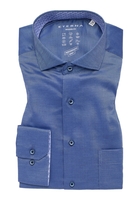 MODERN FIT Performance Shirt in blau strukturiert