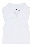 MODERN FIT Poloshirt in weiß unifarben