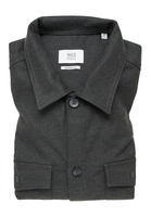 MODERN FIT Shirt in schwarz unifarben