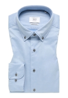 MODERN FIT Soft Luxury Shirt in hellblau unifarben