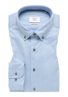 MODERN FIT Soft Luxury Shirt in hellblau unifarben