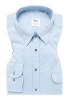MODERN FIT Soft Luxury Shirt in hellblau unifarben