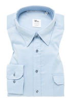 MODERN FIT Soft Luxury Shirt in hellblau unifarben