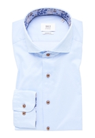 MODERN FIT Soft Luxury Shirt in hellblau unifarben