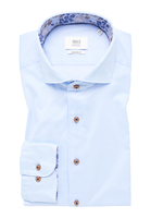 MODERN FIT Soft Luxury Shirt in hellblau unifarben