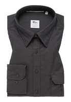 MODERN FIT Soft Luxury Shirt in navy unifarben