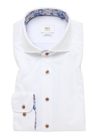 MODERN FIT Soft Luxury Shirt in weiß unifarben
