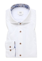 MODERN FIT Soft Luxury Shirt in weiß unifarben