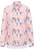Oxford Shirt Bluse in mandarine bedruckt