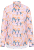 Oxford Shirt Bluse in mandarine bedruckt