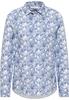 Oxford Shirt Bluse in navy bedruckt