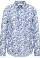 Oxford Shirt Bluse in navy bedruckt