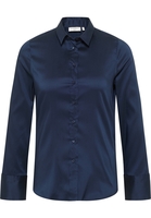 Performance Shirt Bluse in dunkelblau unifarben