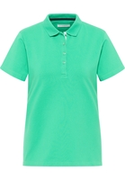 Poloshirt in grün unifarben