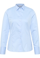 Satin Shirt Bluse in hellblau unifarben