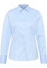 Satin Shirt Bluse in hellblau unifarben