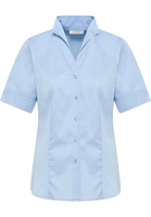 Satin Shirt Bluse in hellblau unifarben