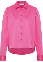 Satin Shirt Bluse in pink unifarben