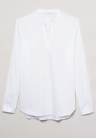 Satin Shirt Bluse in weiß unifarben