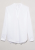Satin Shirt Bluse in weiß unifarben