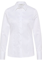 Satin Shirt Bluse in weiß unifarben