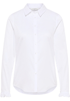 Satin Shirt Bluse in weiß unifarben