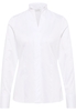 Satin Shirt Bluse in weiß unifarben