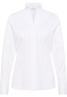Satin Shirt Bluse in weiß unifarben