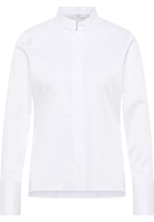 Satin Shirt Bluse in weiß unifarben
