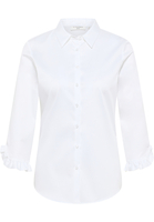 Satin Shirt Bluse in weiß unifarben