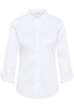 Satin Shirt Bluse in weiß unifarben