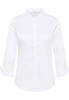 Satin Shirt Bluse in weiß unifarben